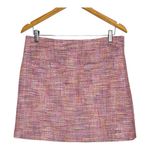 Loft  Pink Tweed Pocket Shift Mini Skirt Pockets Career Casual Women Size‎ 10P Photo 4