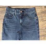 EXPRESS ‎ Skyscraper Mid Rise Split Hem SZ 0R Dark Wash Denim Jeans Stretch Flair Photo 10