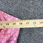 Lilly Pulitzer Sz 4 Pink Embroidered Floral Ribbon Belt Strapless Dress Cotton Photo 7