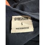 Gymshark  Women's Graphic T Shirt Navy Blue Turquoise Logo Size S flaw Photo 4