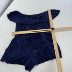 Ella Moss  Romper Womens Small Blue Stella‎ Off Shoulder Pockets Coastal Photo 9