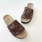 Munro  Leopard Print‎ Elastic Slide Sandals Women’s Size 9.5 WW Comfort Shoes EUC Photo 4