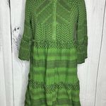 Cecilie Copenhagen Boho Peasant Dress Size XS Womens Green Button Front Photo 0