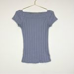 Free People We the Free Ahoy Ribbed Tee T-Shirt Lilac Size XS Photo 4
