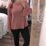 Very J  small dusty rose bell sleeves light sweater Photo 1