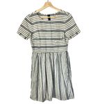 Madewell Songbird Striped Stucco Blue & Cream Stripe Short Sleeve Mini Dress 4 Photo 18