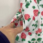 J.Crew Plus 2X 100% Cotton Strawberry Print Ruffle Hem Midi Skirt Photo 4