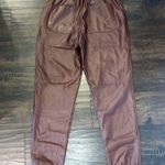 We Wore What NWT  Buttery Vegan Leather Joggers - Cacao Photo 2