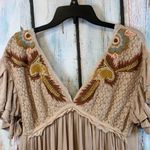 Free People 🚫SOLD🚫NWT  Embroidered Hi-Low Tunic with Open Tie Back Size Small Photo 1