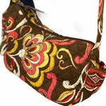 Vera Bradley  RETIRED Puccini Small Shoulder Bag Brown Red Fabric Purse Retro Photo 1