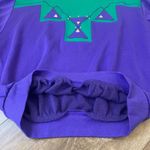 Vintage 80s 90s Purple Green 3/4 Sleeve Crop Sweater ~ Made In USA ~ Size S(4 Photo 7