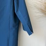 Ann Mashburn  Navy Blue V-Neck‎ 3/4 Sleeve Shift Mini Dress Women’s Size Medium Photo 9