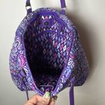 Vera Bradley Crosstown Tote Shoulder Bag Purple Lilac Tapestry Retired Pattern Photo 5