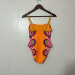 Trina Turk Rainbow Swirl One-Piece Swimsuit Mango Maillot Size 2 Photo 8