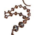 Vintage Glass Bead Tassel Necklace Smokey Purple No Clasp 27" Tassel 5" Estate Photo 2