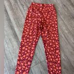 VITALITY x COSMOPOLITAN Vibrant Red and Orange Patterned Leggings Size M Photo 3