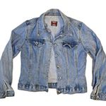 Vintage Authentic Real Ellemenno Denim Jacket Button Pockets Light Wash Medium Blue Photo 0
