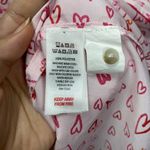 Joie  | Heart Print Button Down Long Sleeve Sleep Shirt Nightgown Sz Small Photo 9