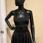 Two pieces Gym Set High Waist Mini Skort Built In Shorts Sport Bea Bustier Top Black Photo 0