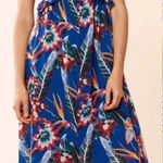 Red Carter Ava Dress in Paradise Blue/Red Floral Photo 0
