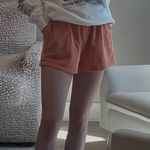 SheIn Women’s Orange Sweatshorts Small Photo 1
