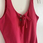 Roxy EUC Red White Polka Dot One Piece Swimsuit L Photo 2