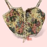 Cider Cute  NWT coquette tapestry corset lace up crop top vintage look Photo 1