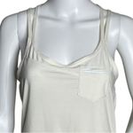 Athleta  Shirt Womens Small Speedsetter Racerback Tank Cream‎ Stripe Double Strap Photo 3