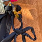 J.Crew New Woman’s  Black Bikini Bottom with Adjustable Ties Tortoise hardware Photo 2