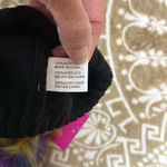 Betsey Johnson  RAINBOW POM POM BEANIE HAT HEART LOGO NWT Photo 3