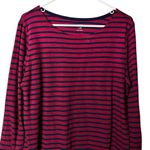 Old Navy Striped Red and Navy Crewneck Top Sz L Blue Size L Photo 1