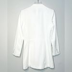 ZARA Ivory White Double Breasted Satin Trimmed Tuxedo Blazer Jacket Size S NWT Photo 2