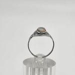 Vintage Uncas 14 Karat GE White Gold Mother of Pearl Ring (8) Silver Photo 5