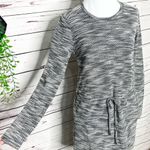 Merona Heather Gray Boucle Long Sleeve Drawstring Waist Casual Dress Size XS Photo 2