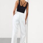 Athleta White Linen Pants Photo 2