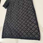 Anna Sui  x Anthropologie Lace Overlay Illusion Shift Dress Women’s 4 Black/Nude Photo 2