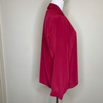 Vintage Burgundy Maroon Blouse Sz 12 Medium Red Photo 3