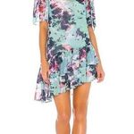 Lovers + Friends NWT Cala Asymmetric Floral Mini Dress Blue XXS (Oversized) Photo 0