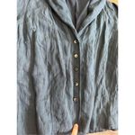 J. Jill Teal button up lightweight blazer jacket linen blend sz 10 Green Photo 10