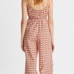 Tory Burch  Block-Print  Floral Cotton Jumpsuit Women's XS Straps Belt Reg $398 Photo 1
