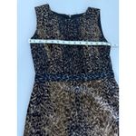 Elie Tahari Silk Brown Animal Cheetah Print Short Knee-Length Sleeveless Dress 2 Photo 5
