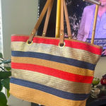 Croft & Barrow  straw tote bag Photo 0