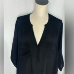 Torrid  Elegant Black Women's Top sheer with front pockets 3/4 sleeves size 2 Photo 1