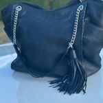 Michael Kors Black Leather Tote Shoulder Bag Photo 4