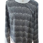 Talbots Black & White Knot Tie Top Size Large Business Class Meets Brunch Boss Photo 0