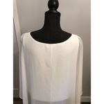 Plus size 18W Black White Maxi Formal Dress Overlay Wedding Dinner Party Photo 3