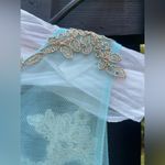 MAY QUEEN WOMEN’S BEADED BATEAU SWEETHEART LONG PROM DRESS AQUA MQ1293 Sz 8 NWT Blue Photo 6