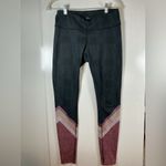 Alo Yoga Black and Pink Patterned Leggings Photo 2