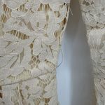 Bohme Cream Lace Long Sleeve Mini Dress Size Medium Cotton Boho Photo 4