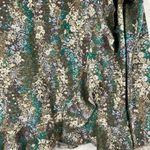 NWT Tru Luxe Jeans Floral Ruffle Trim Long Sleeve Top Medium Brown Photo 1